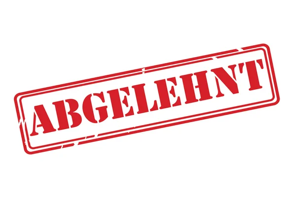 ABGELEHNT (rejeté) tampon en caoutchouc rouge vecteur sur un fond blanc . — Image vectorielle