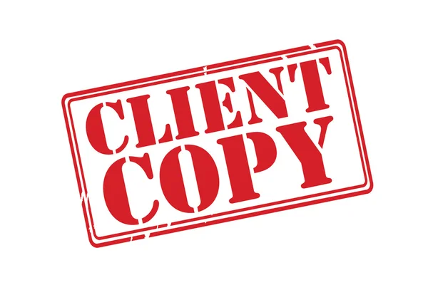 CLIENT COPY red rubber stamp vector over a white background. — Stock Vector