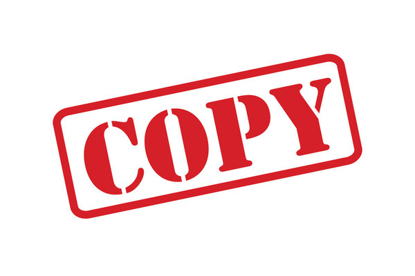 Вектор красной резиновой печати 'COPY' на белом фоне
.