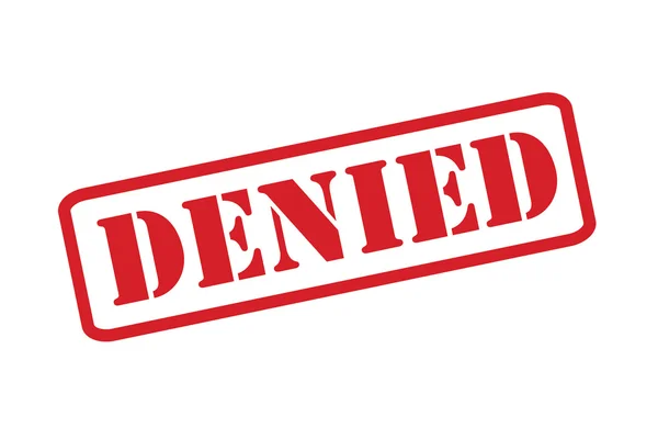 beyaz zemin üzerine kırmızı pul vektör 'reddedildi'.