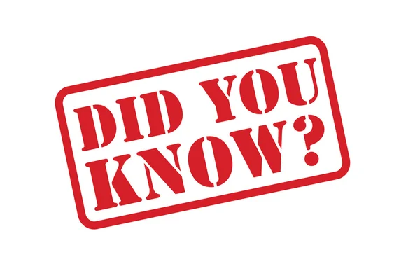 Sen biliyor muydun? beyaz zemin üzerine kırmızı lastik damgası vektör.