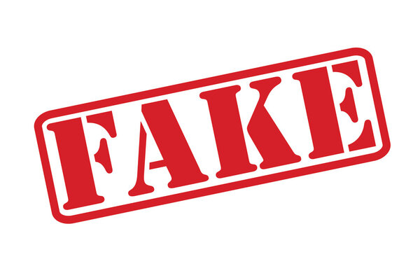 FAKE Rubber Stamp vector поверх белого фона
.