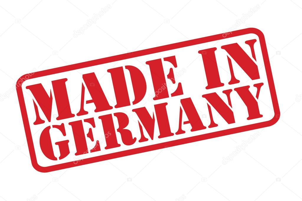 MADE IN GERMANY Rubber Stamp vector over a white background.