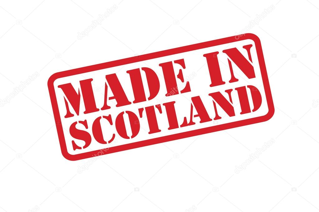 MADE IN SCOTLAND Rubber Stamp vector over a white background.