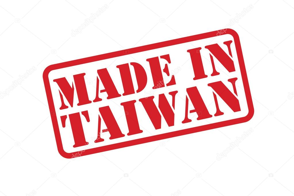 MADE IN TAIWAN Rubber Stamp vector over a white background. — Stock