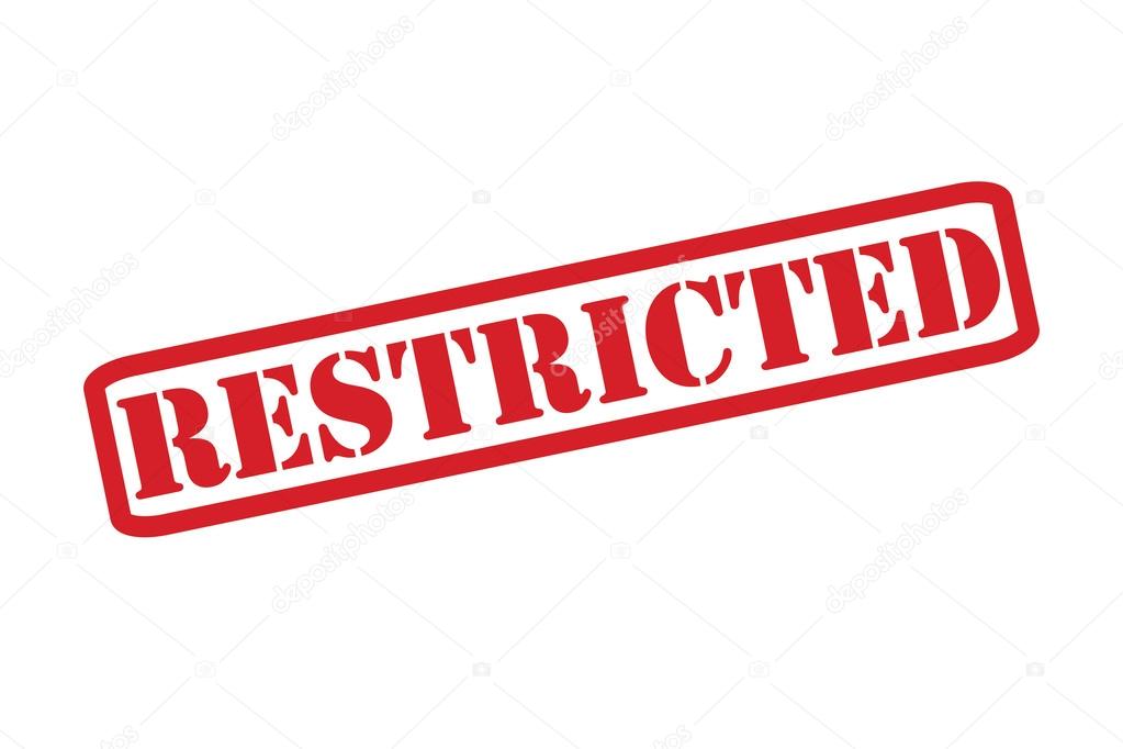 RESTRICTED Rubber Stamp vector over a white background.