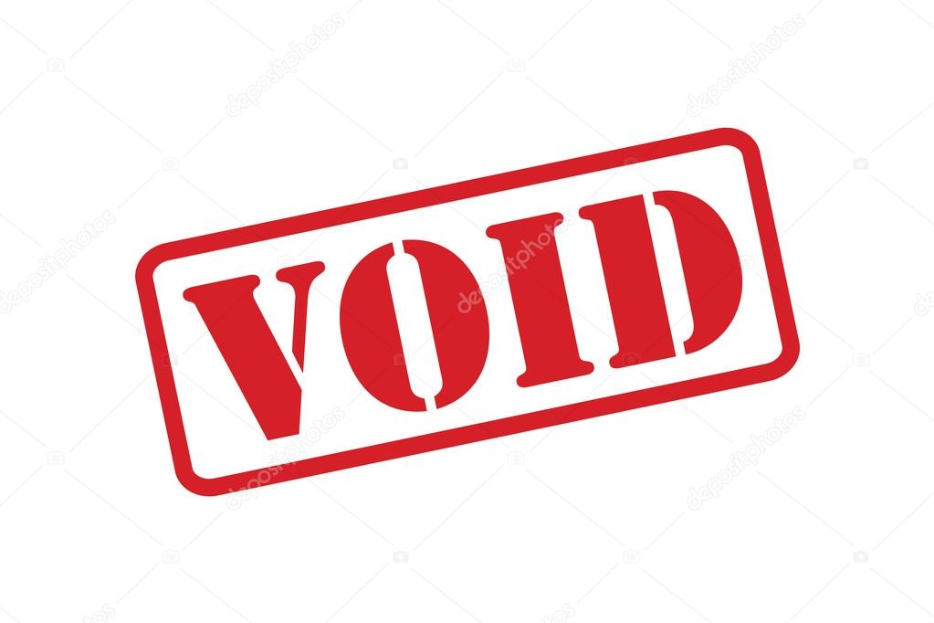 'VOID' Red Stamp vector over a white background.