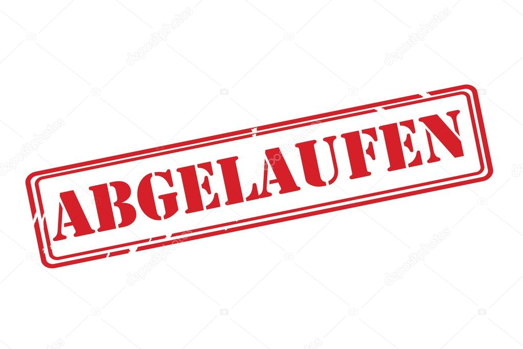 ABGELAUFEN ( Expired ) red rubber stamp vector over a white background.