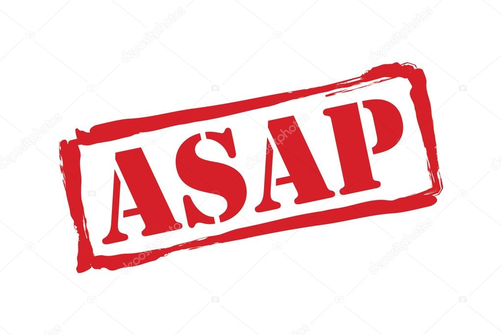ASAP red rubber stamp vector over a white background.