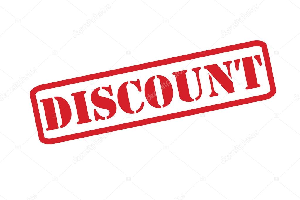 DISCOUNT Rubber Stamp vector over a white background.