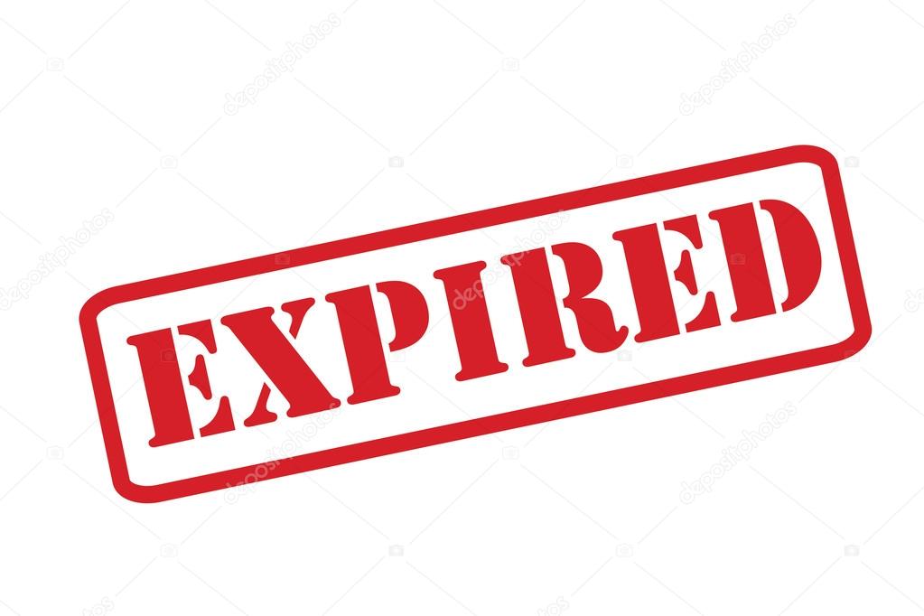 'EXPIRED' Red Stamp vector over a white background.