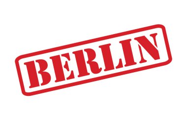 Beyaz bir arka plan üzerinde Berlin lastik damgası vektör.