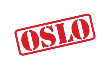 Oslo lastik damgası vektör beyaz bir arka plan üzerinde.