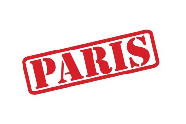 Beyaz bir arka plan üzerine Paris lastik damgası vektör.