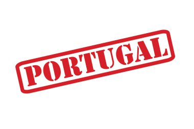 Portekiz lastik damgası vektör beyaz bir arka plan üzerinde.