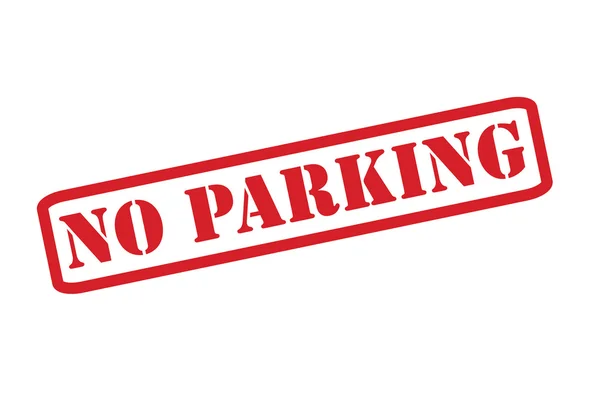 NO PARKING Vector de sello de goma sobre un fondo blanco . — Vector de stock