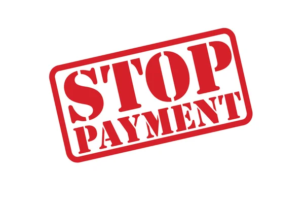 STOP PAYMENT Vettore di francobolli di gomma su sfondo bianco . — Vettoriale Stock