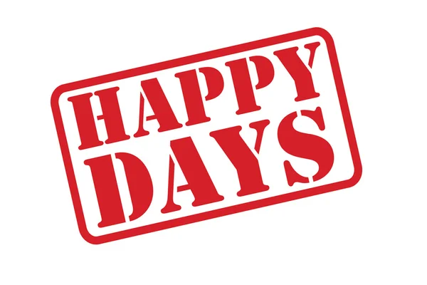 HAPPY DAYS red rubber stamp vector text over a white background. — Stock Vector