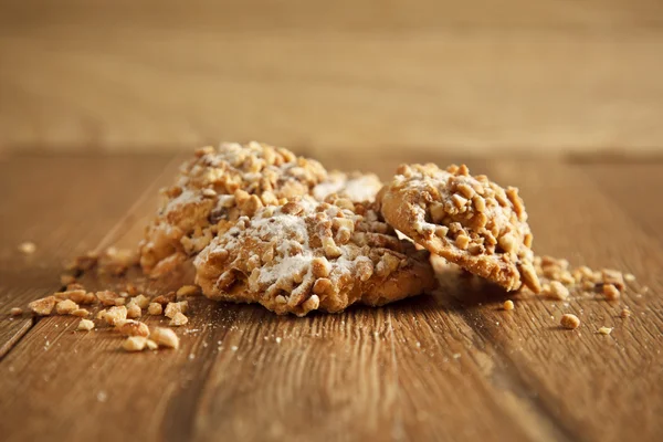 Homemade nuts cookies with apple jam — Stock Photo, Image