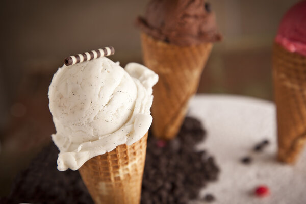 Assorted ice cream cones