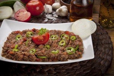 ünlü Türk yemeği Yikanmis (kavurma)