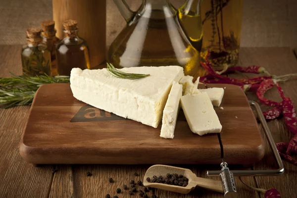 Φωτογραφία έννοια τυρί φέτα — Φωτογραφία Αρχείου