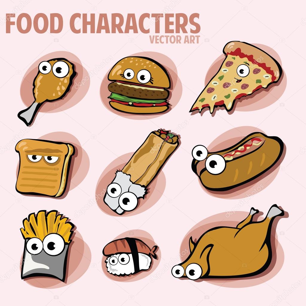 Funny Various Cartoon Fast Food Characters Stock Vector Image by ©gorkemdemir #54752991 Funny Various Cartoon Fast Food Characters Stock Vector Image by ©gorkemdemir #54752991