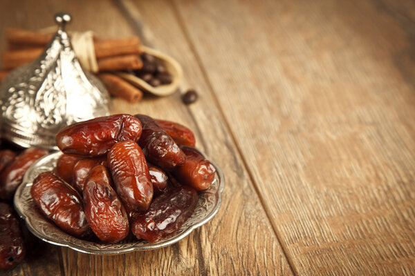 Dried date palm fruits or kurma, ramadan ( ramazan ) food