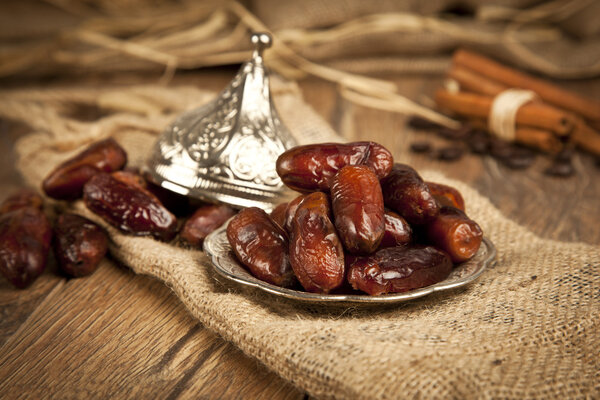 Dried date palm fruits or kurma, ramadan ( ramazan ) food