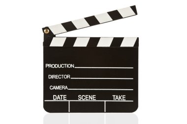 Clapper board isolated with white background clipart