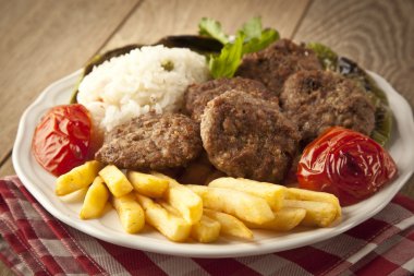 Delicious Turkish Kofte (meatballs) clipart