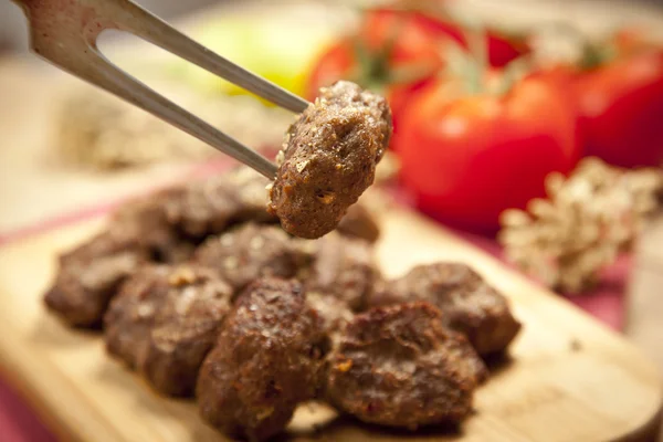 Deliziosa casa turca fatta Kofte (polpette ) — Foto Stock