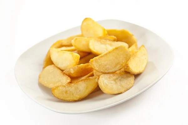 Fried potato wedges isolated — Stock Photo, Image