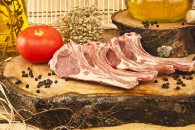 Raw lamb chop