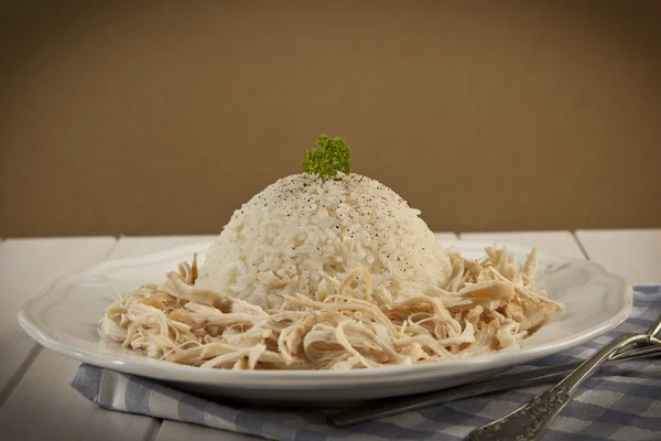 Chicken Breast with Turkish Pilav Rice — Stock Photo, Image