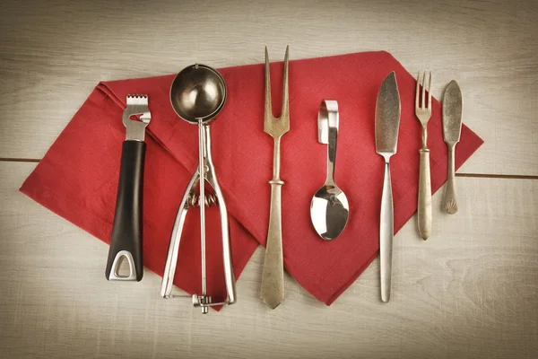 Outils de cuisine pour le style alimentaire préparer les équipements de cuisine — Photo