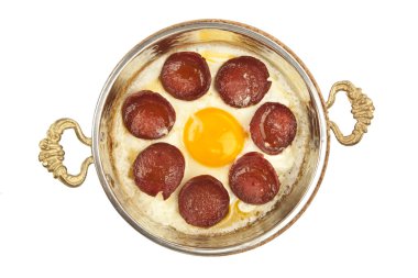 Türk sosis (sucuk) ve yumurta