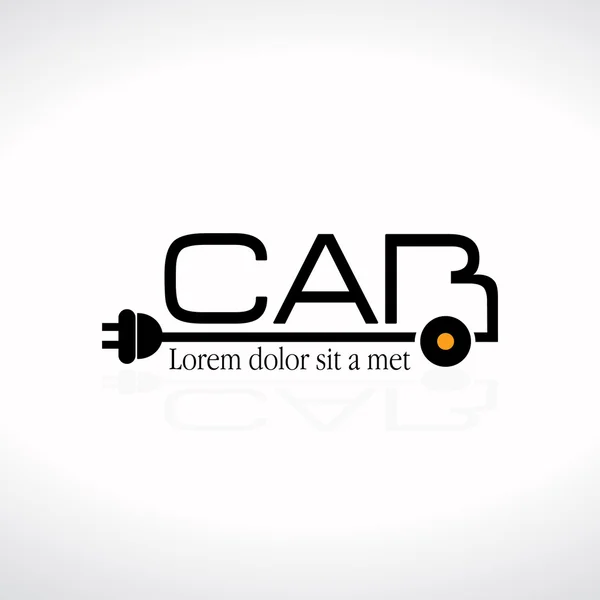 Logotipo de conceito de carro elétrico —  Vetores de Stock