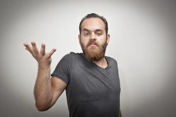 Retrato de um jovem zangado — Fotografia de Stock