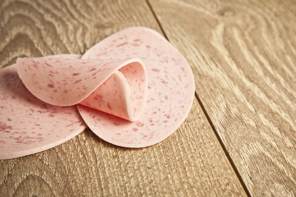 Pork chicken ham on wooden background — Stock Photo, Image