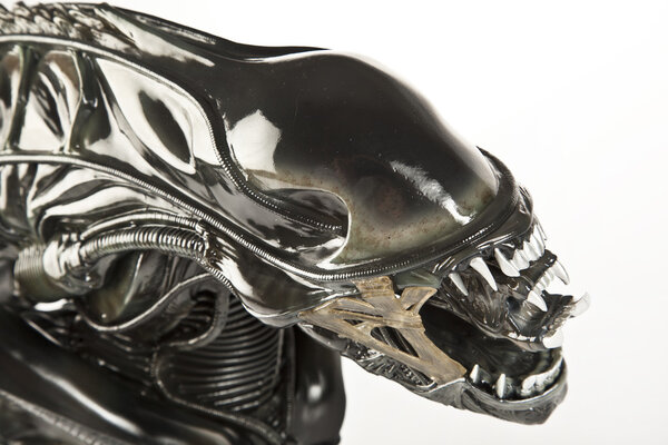 Istanbul, Turkey - January 14, 2015: Isolated studio shot of the Alien character.