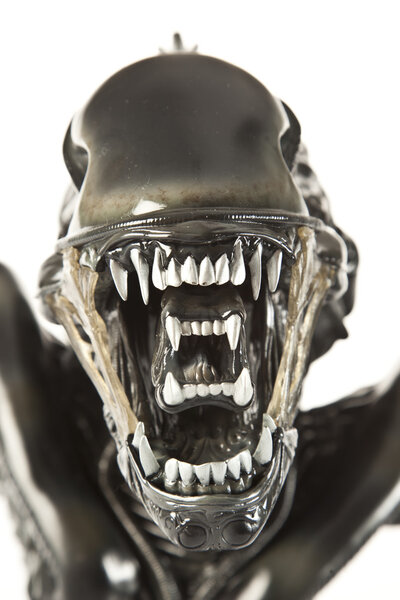 Istanbul, Turkey - January 14, 2015: Isolated studio shot of the Alien character.