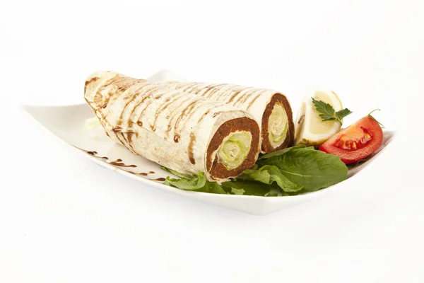 Cig kofte Durum Shawarma comida turca — Fotografia de Stock