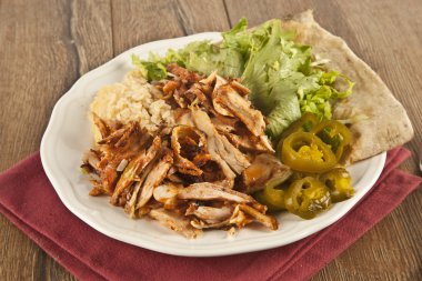 Lezzetli Türk tavuk döner kebap ızgara et