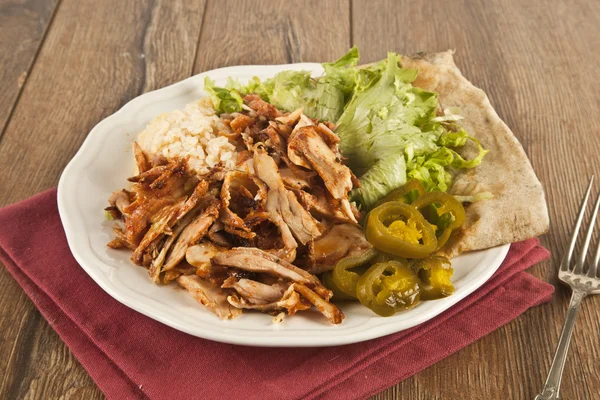 Delicious turkish chicken doner kebab grilled meat — Stock Photo, Image