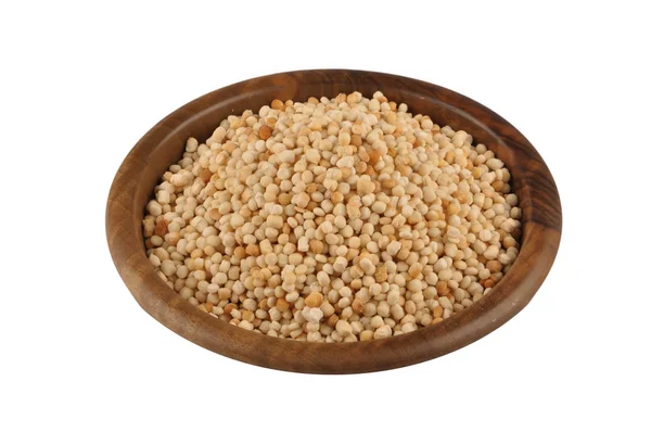 Mingau de cereal cuscuz kuskus isolado em branco — Fotografia de Stock