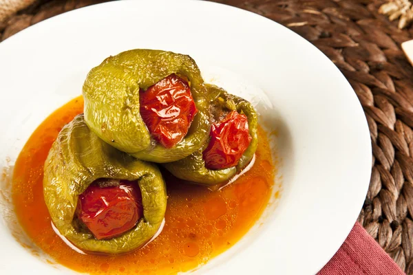 Traditional ramadan food turkish pepper dolma — Stock Image Traditional ramadan food turkish pepper dolma Royalty Free Stock Photos