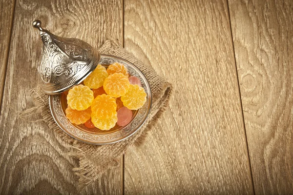 Delicias tradicionales dulces turcos Ramadán (ramazán) alimentos —  Fotos de Stock