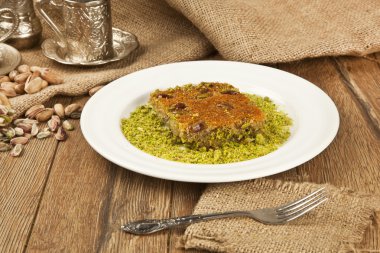 Türk Ramazan tatlı Baklava kadayıf ile konsept arka plan