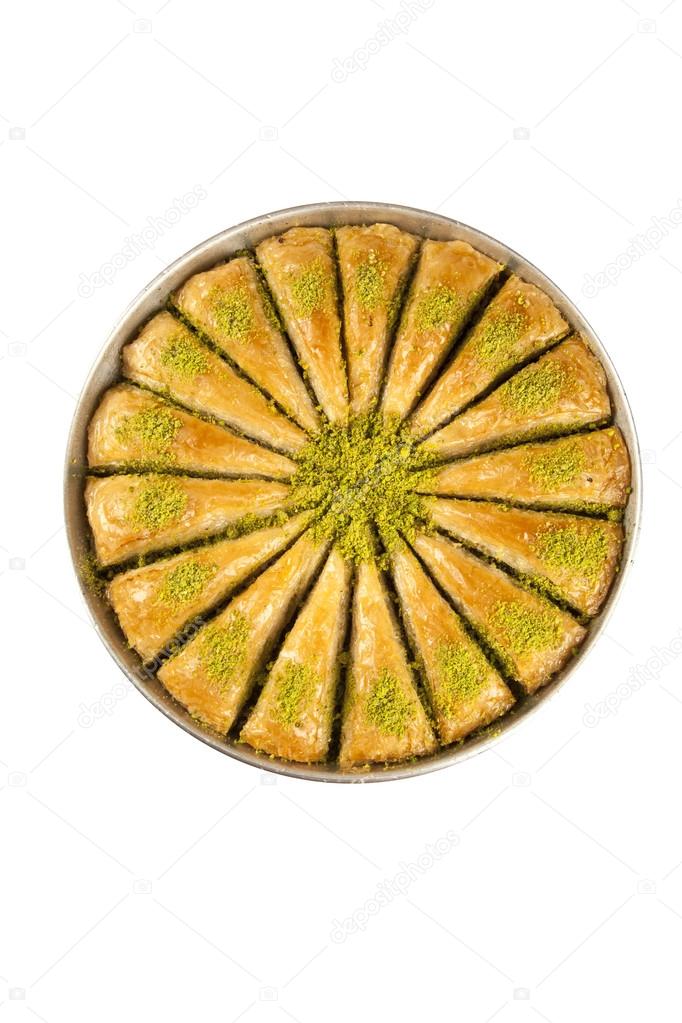 Turkish Ramadan Dessert Baklava with concept background